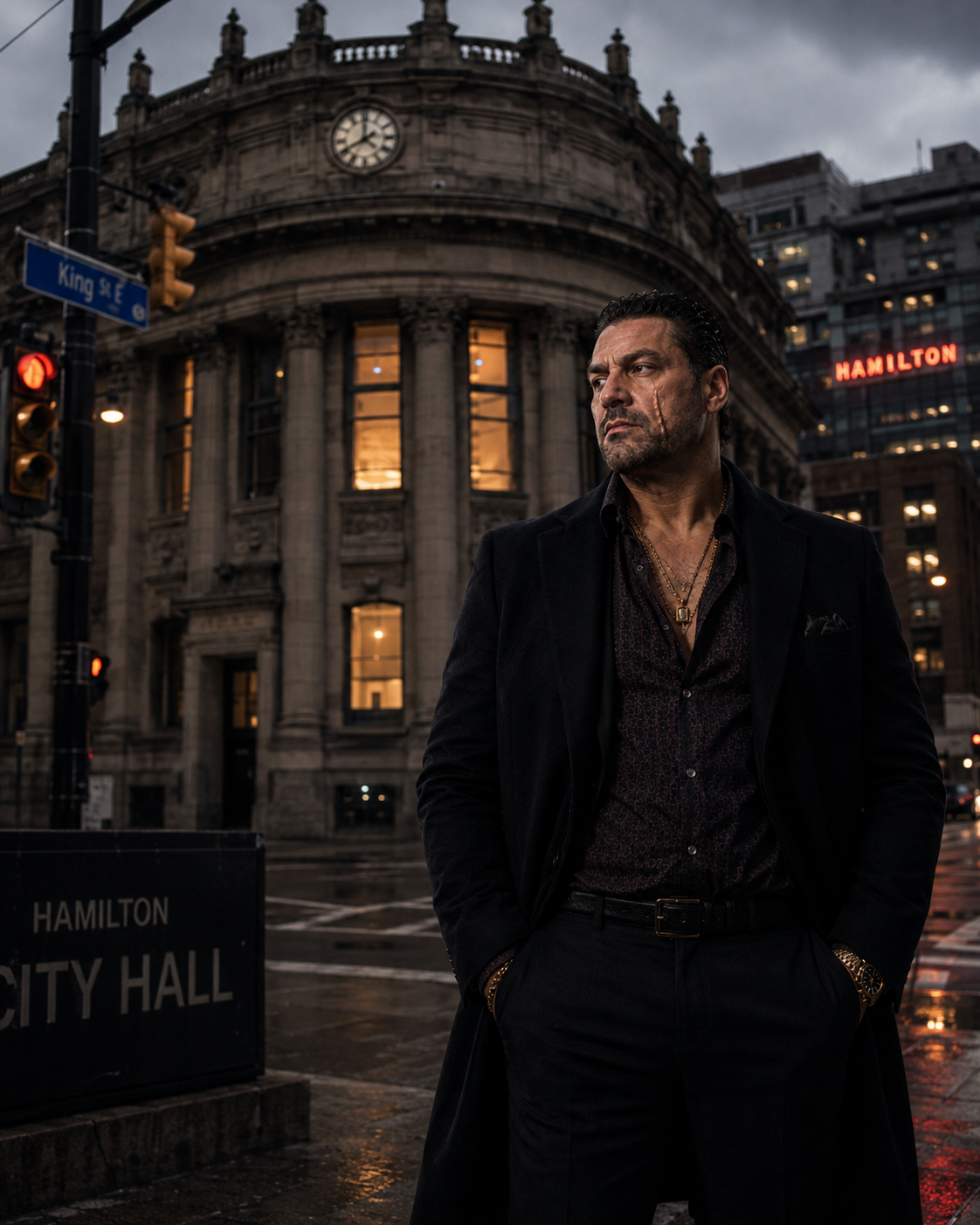 Antonio Tony Iavarone in King Street East Hamilton crime atmosphere